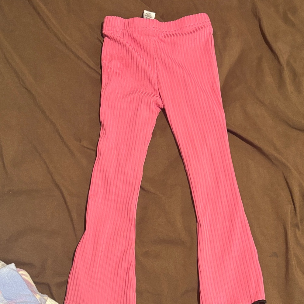 Disney Pink Ribbed Leggings for Kids